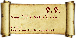 Vasvári Viktória névjegykártya