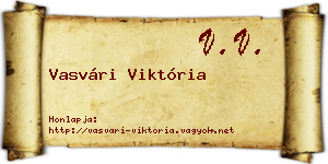 Vasvári Viktória névjegykártya